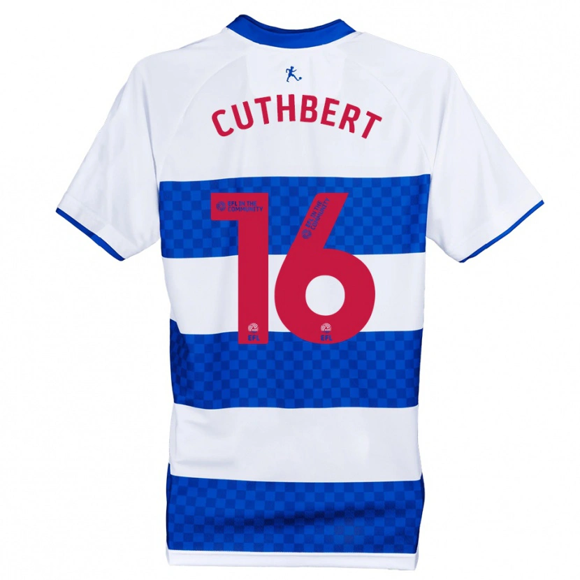 Danxen Homme Maillot Gabriel Cuthbert #16 Bleu Blanc Tenues Domicile 2025/26 T-Shirt