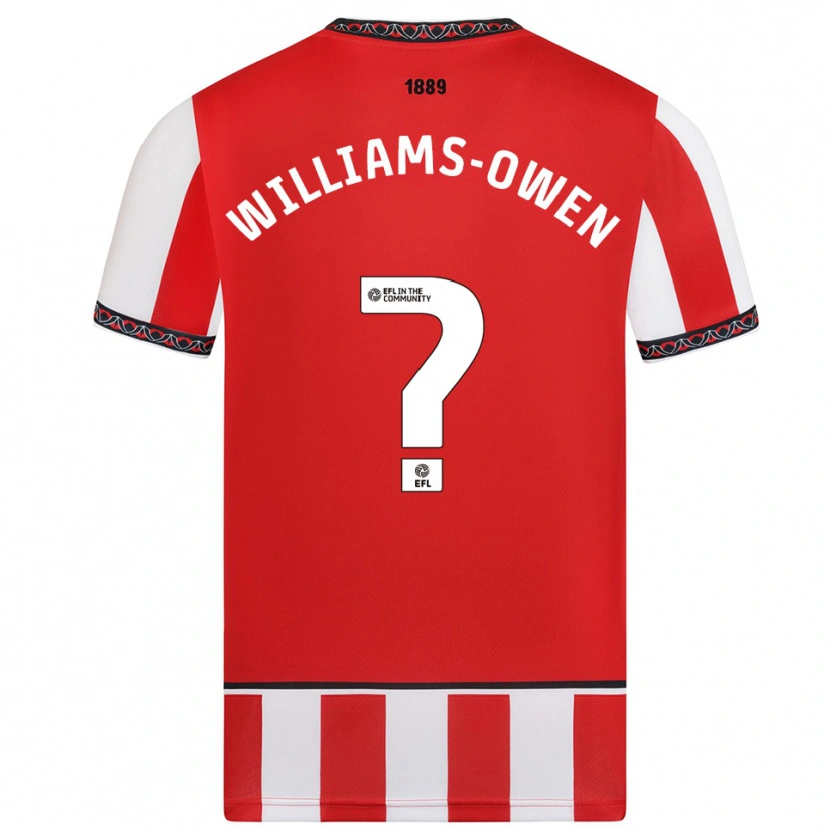 Danxen Homme Maillot Brooke Williams-Owen #0 Rouge Blanc Tenues Domicile 2025/26 T-Shirt
