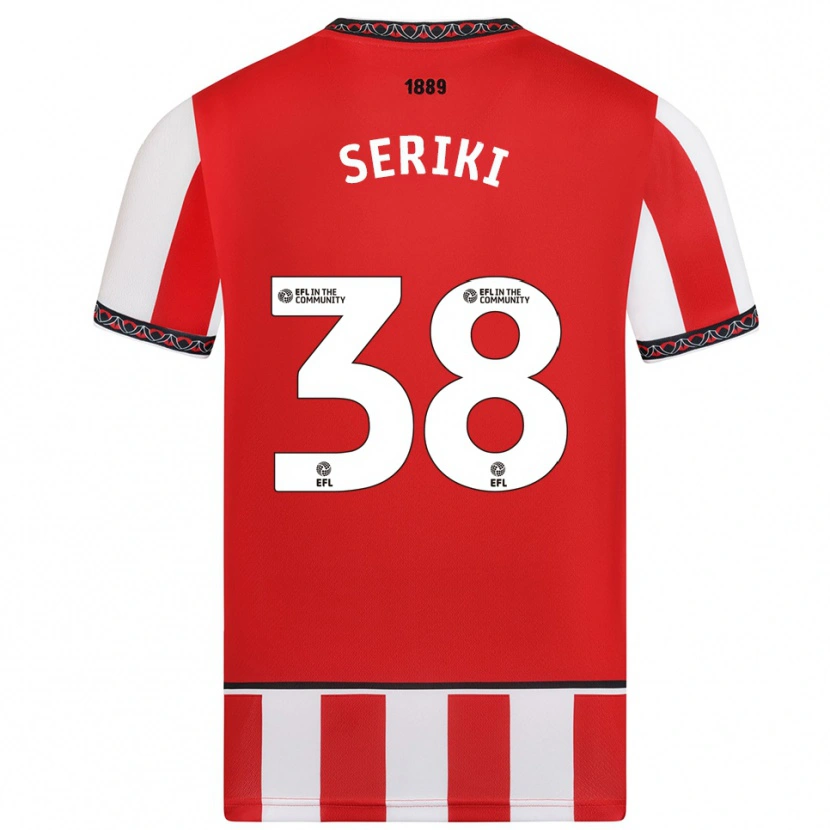 Danxen Homme Maillot Femi Seriki #38 Rouge Blanc Tenues Domicile 2025/26 T-Shirt