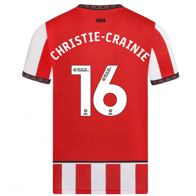 Danxen Homme Maillot Archie Christie-Crainie #16 Rouge Blanc Tenues Domicile 2025/26 T-Shirt