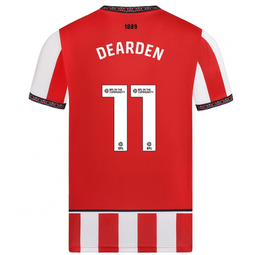 Danxen Homme Maillot Tom Dearden #11 Rouge Blanc Tenues Domicile 2025/26 T-Shirt