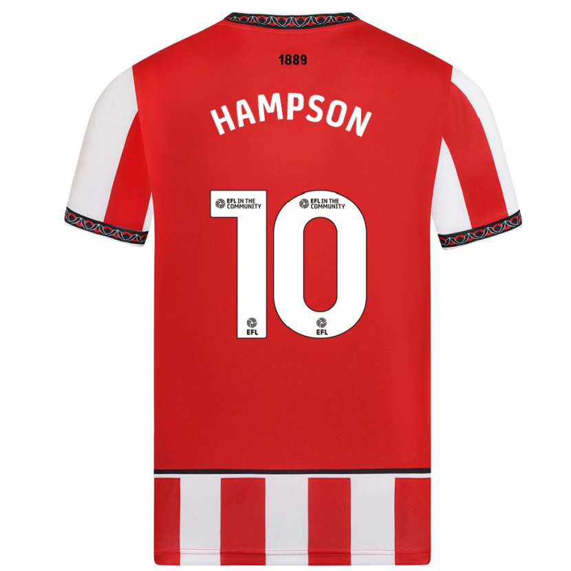 Danxen Homme Maillot Owen Hampson #10 Rouge Blanc Tenues Domicile 2025/26 T-Shirt