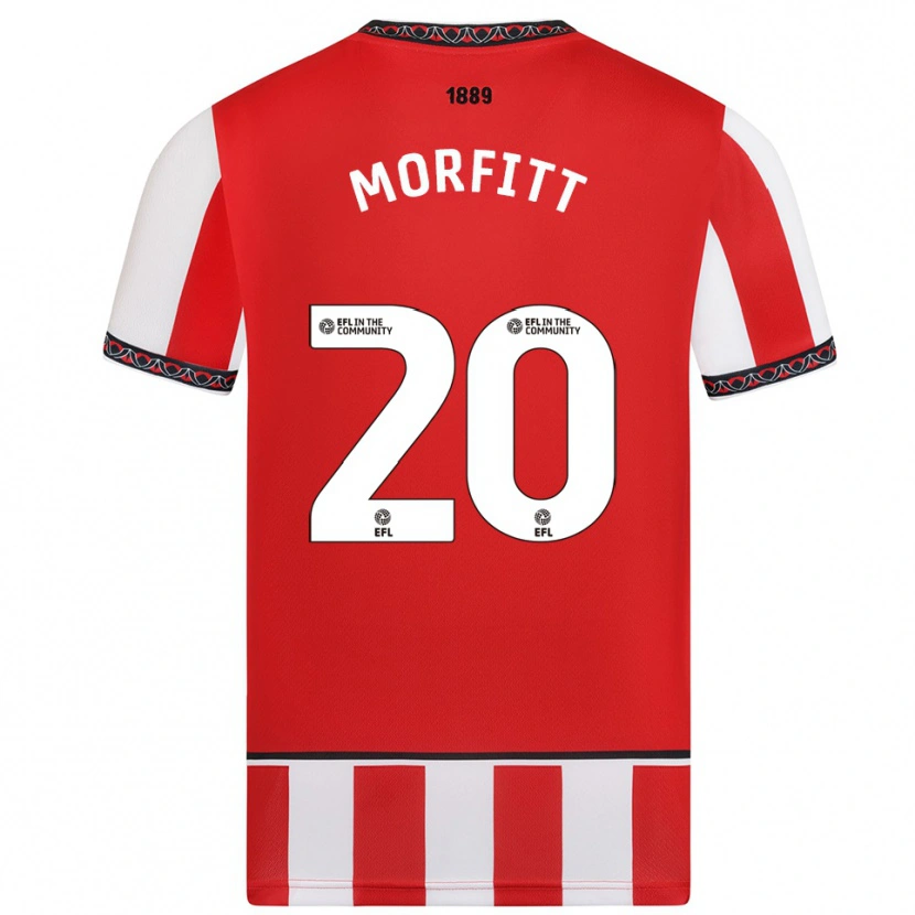 Danxen Homme Maillot Izzy Morfitt #20 Rouge Blanc Tenues Domicile 2025/26 T-Shirt