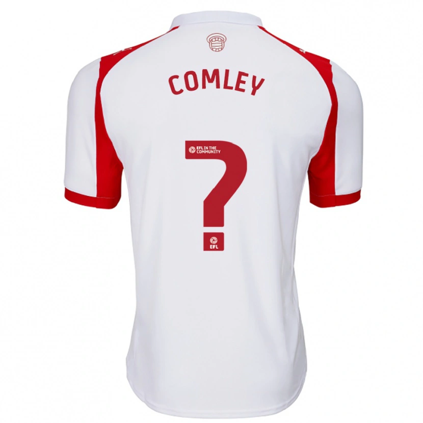 Danxen Homme Maillot Wyatt Comley #0 Blanc Rouge Tenues Domicile 2025/26 T-Shirt