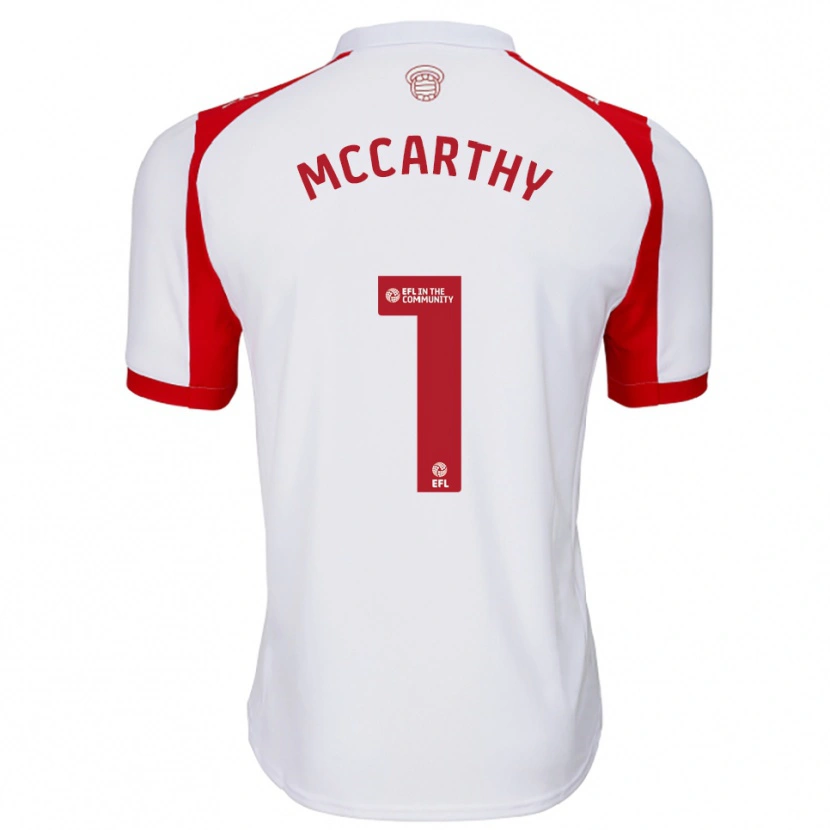 Danxen Homme Maillot Alex Mccarthy #1 Blanc Rouge Tenues Domicile 2025/26 T-Shirt