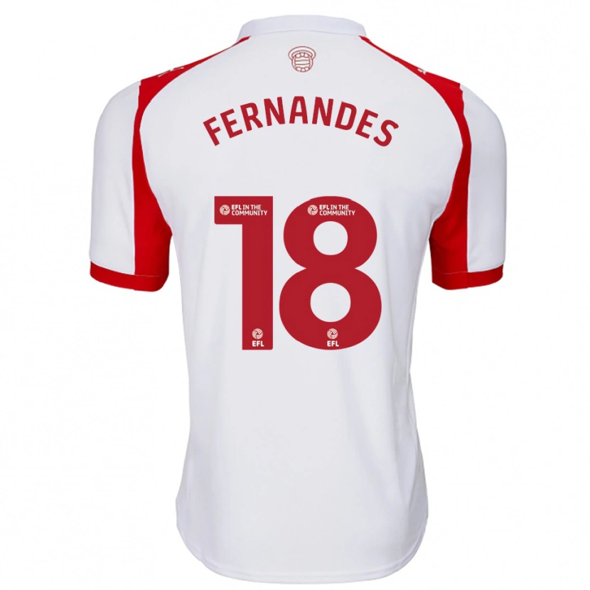 Danxen Homme Maillot Mateus Fernandes #18 Blanc Rouge Tenues Domicile 2025/26 T-Shirt