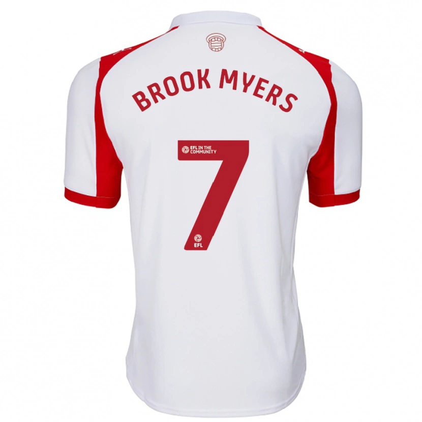 Danxen Homme Maillot Brook Myers #7 Blanc Rouge Tenues Domicile 2025/26 T-Shirt