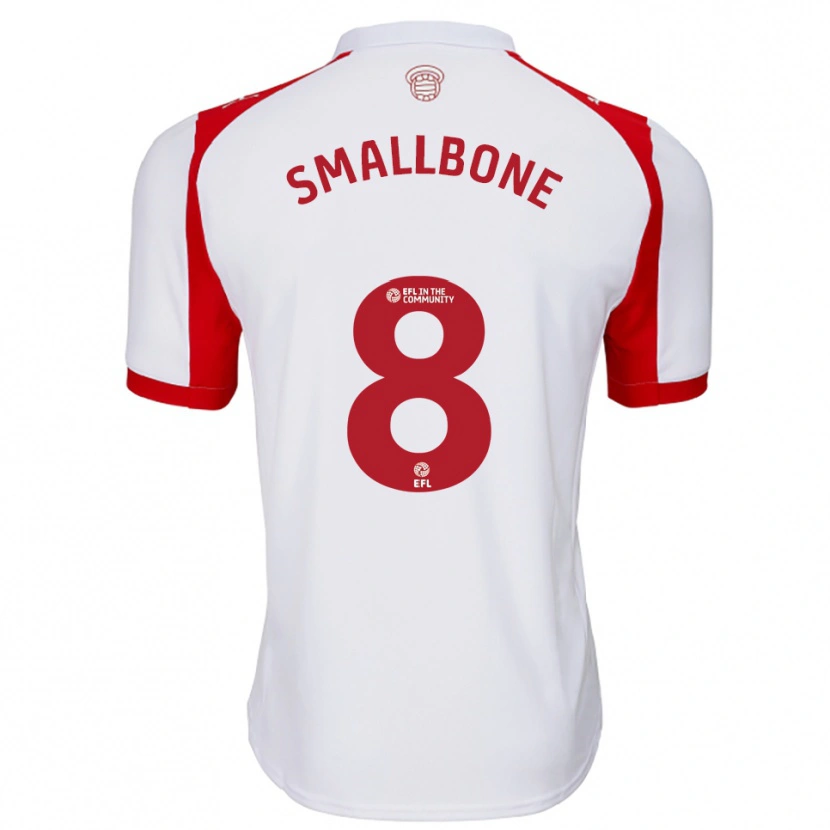 Danxen Homme Maillot Will Smallbone #8 Blanc Rouge Tenues Domicile 2025/26 T-Shirt