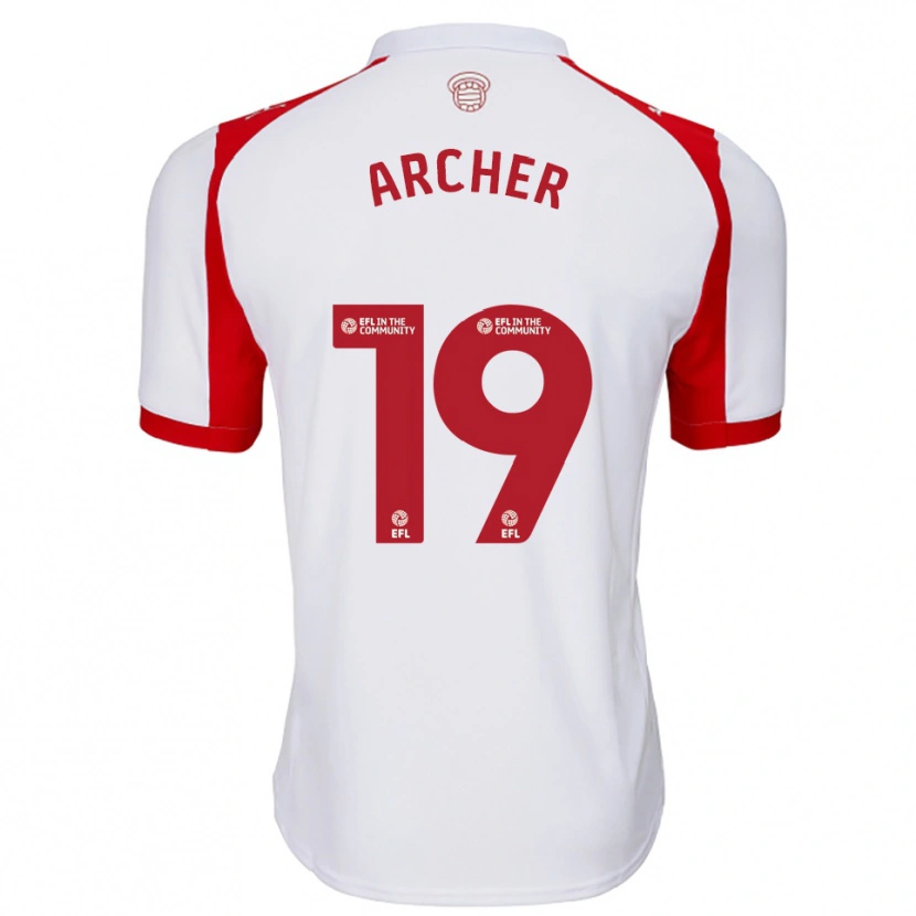 Danxen Homme Maillot Cameron Archer #19 Blanc Rouge Tenues Domicile 2025/26 T-Shirt