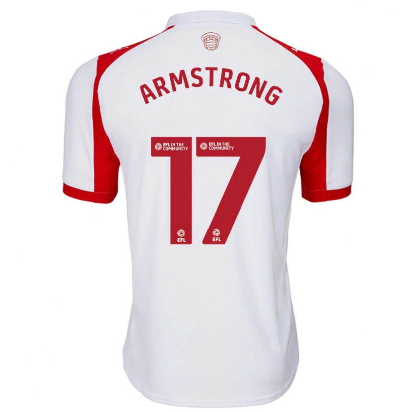 Danxen Homme Maillot Stuart Armstrong #17 Blanc Rouge Tenues Domicile 2025/26 T-Shirt