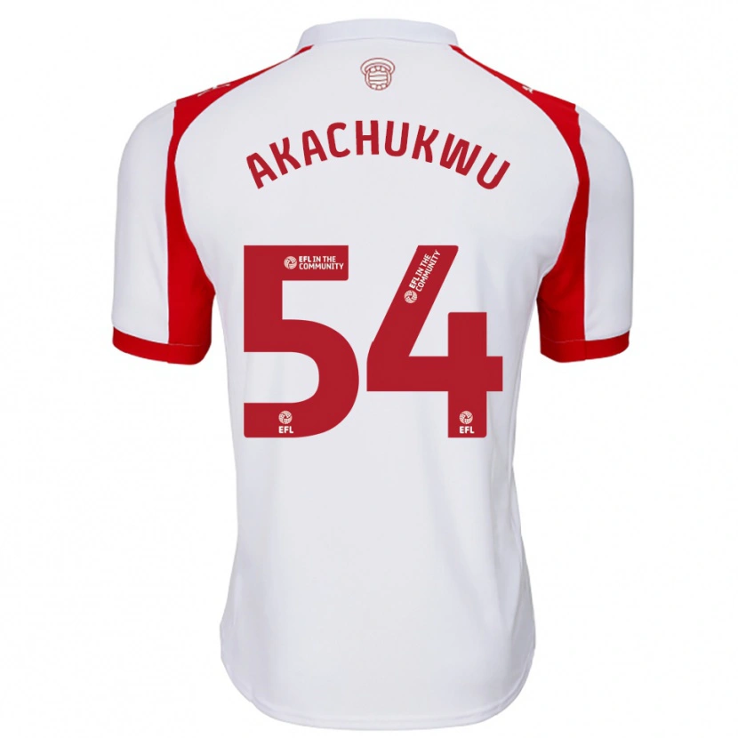 Danxen Homme Maillot Romeo Akachukwu #54 Blanc Rouge Tenues Domicile 2025/26 T-Shirt