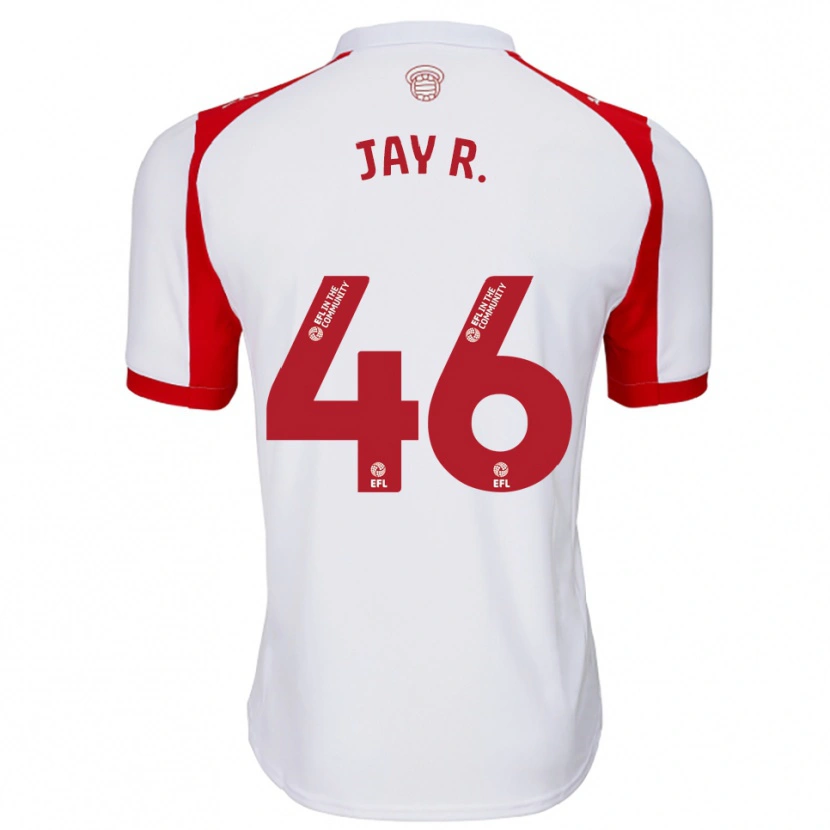 Danxen Homme Maillot Jay Robinson #46 Blanc Rouge Tenues Domicile 2025/26 T-Shirt