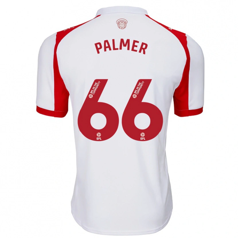 Danxen Homme Maillot Aimee Palmer #66 Blanc Rouge Tenues Domicile 2025/26 T-Shirt