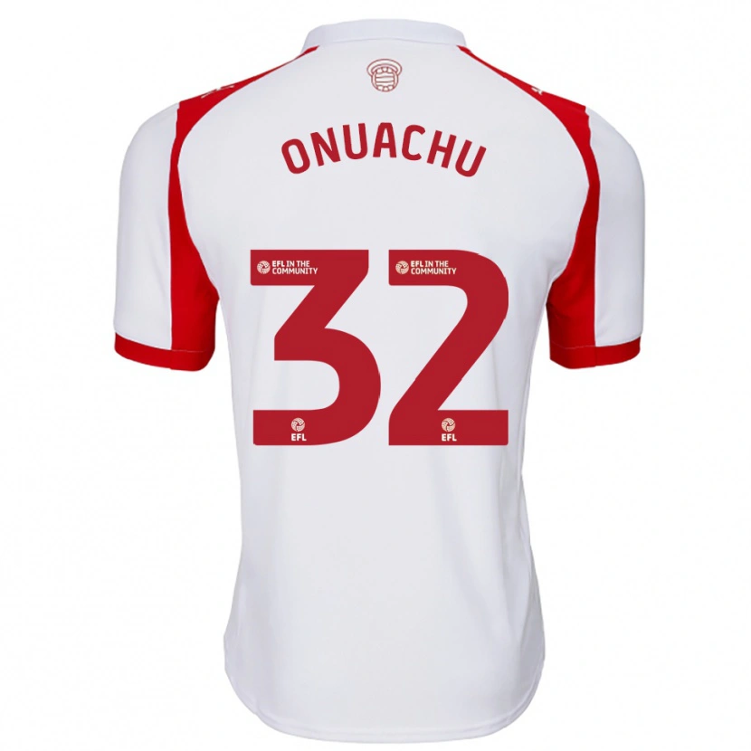 Danxen Homme Maillot Paul Onuachu #32 Blanc Rouge Tenues Domicile 2025/26 T-Shirt