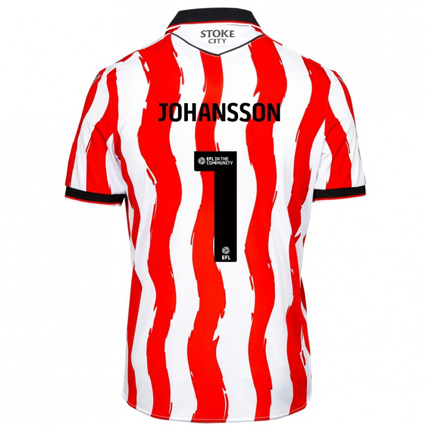 Danxen Homme Maillot Viktor Johansson #1 Blanc Rouge Tenues Domicile 2025/26 T-Shirt