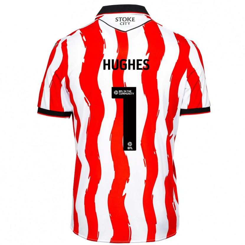 Danxen Homme Maillot Jonny Hughes #1 Blanc Rouge Tenues Domicile 2025/26 T-Shirt