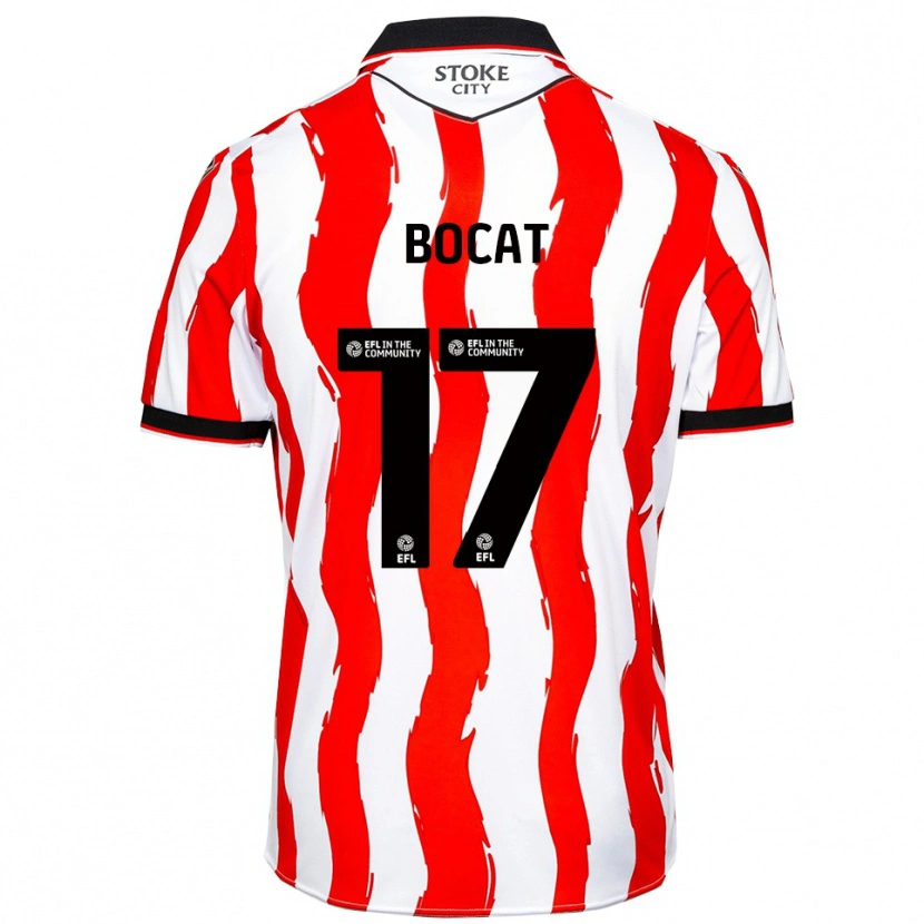 Danxen Homme Maillot Eric-Junior Bocat #17 Blanc Rouge Tenues Domicile 2025/26 T-Shirt