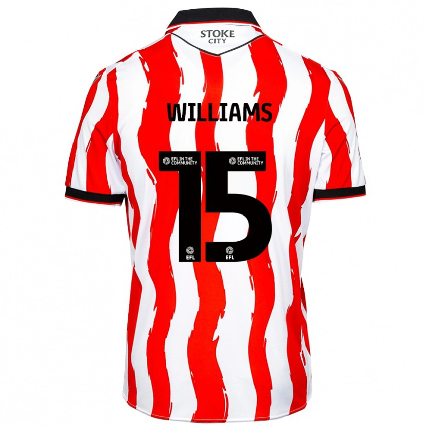 Danxen Homme Maillot Lee Williams #15 Blanc Rouge Tenues Domicile 2025/26 T-Shirt