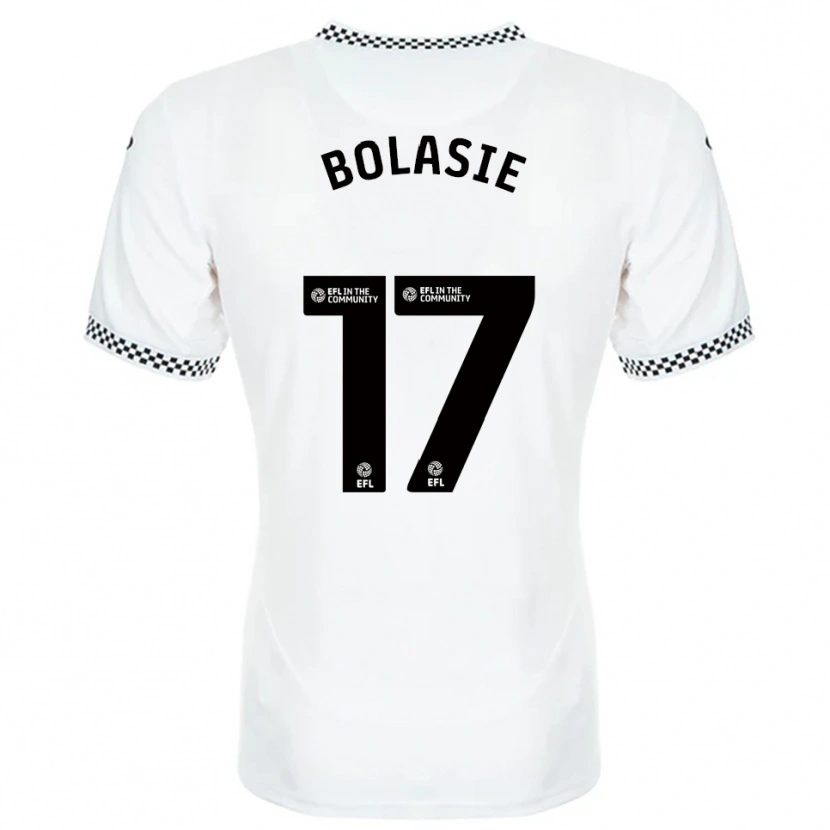 Danxen Homme Maillot Yannick Bolasie #17 Blanc Orange Tenues Domicile 2025/26 T-Shirt