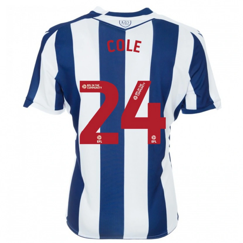 Danxen Homme Maillot Delphi Cole #24 Marine Blanc Tenues Domicile 2025/26 T-Shirt