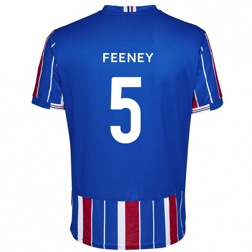 Danxen Homme Maillot Morgan Feeney #5 Bleu Rouge Blanc Tenues Domicile 2025/26 T-Shirt