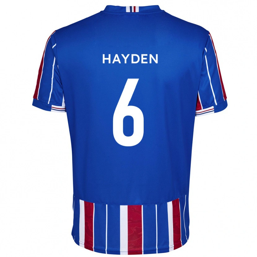 Danxen Homme Maillot Aaron Hayden #6 Bleu Rouge Blanc Tenues Domicile 2025/26 T-Shirt