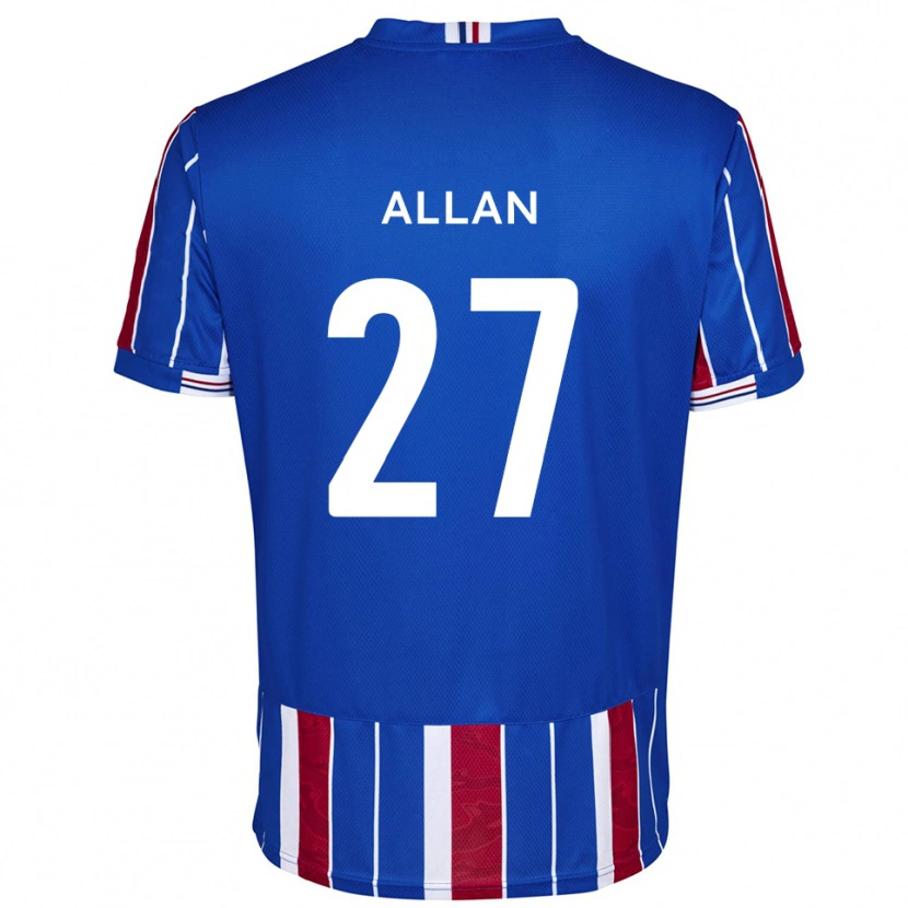 Danxen Homme Maillot Jake Allan #27 Bleu Rouge Blanc Tenues Domicile 2025/26 T-Shirt