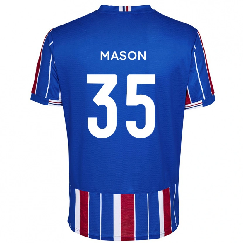 Danxen Homme Maillot Seb Mason #35 Bleu Rouge Blanc Tenues Domicile 2025/26 T-Shirt