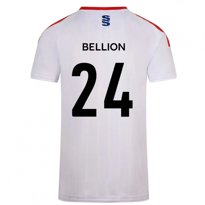 Danxen Homme Maillot Daniel Bellion #24 Blanc Marine Tenues Domicile 2025/26 T-Shirt