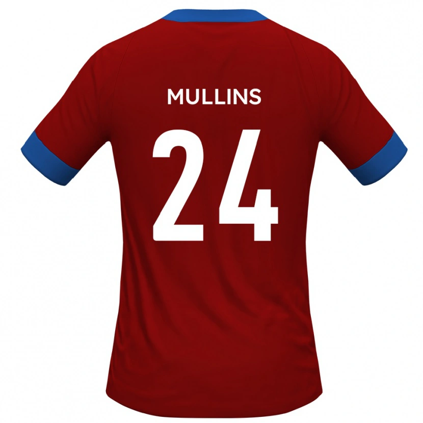 Danxen Homme Maillot Maxwell Mullins #24 Rouge Bleu Tenues Domicile 2025/26 T-Shirt