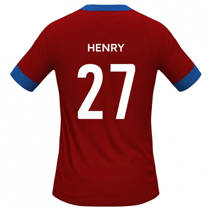 Danxen Homme Maillot James Henry #27 Rouge Bleu Tenues Domicile 2025/26 T-Shirt