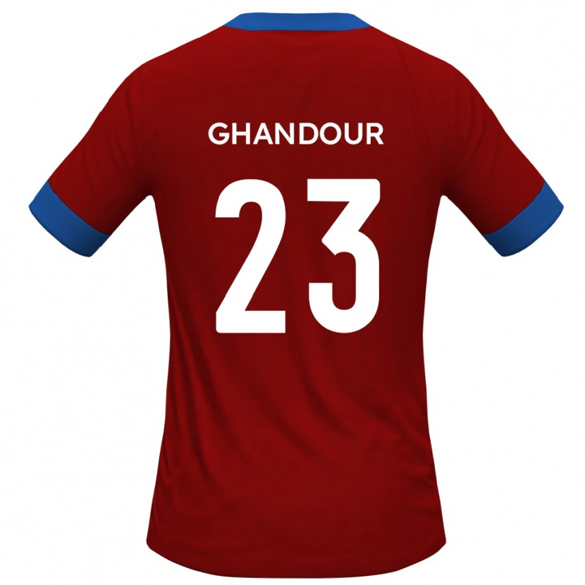 Danxen Homme Maillot Hady Ghandour #23 Rouge Bleu Tenues Domicile 2025/26 T-Shirt