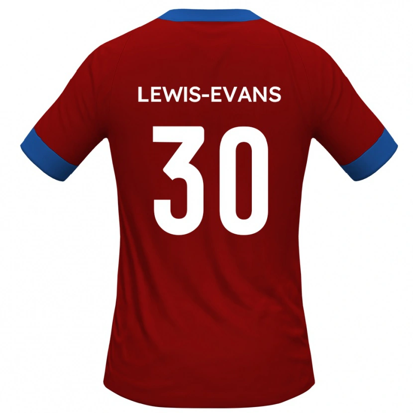Danxen Homme Maillot Joe Lewis-Evans #30 Rouge Bleu Tenues Domicile 2025/26 T-Shirt
