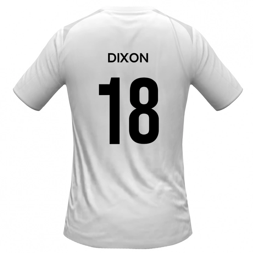 Danxen Homme Maillot Junior Dixon #18 Blanc Gris Tenues Domicile 2025/26 T-Shirt
