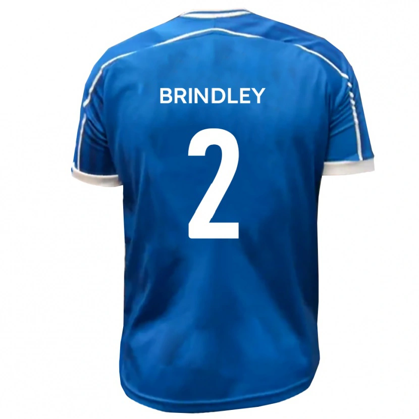 Danxen Homme Maillot Richard Brindley #2 Bleu Blanc Tenues Domicile 2025/26 T-Shirt
