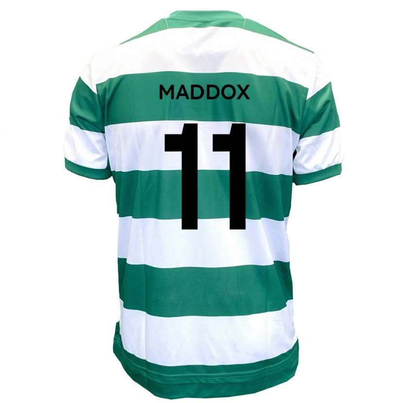 Danxen Homme Maillot Jacob Maddox #11 Vert Blanc Tenues Domicile 2025/26 T-Shirt