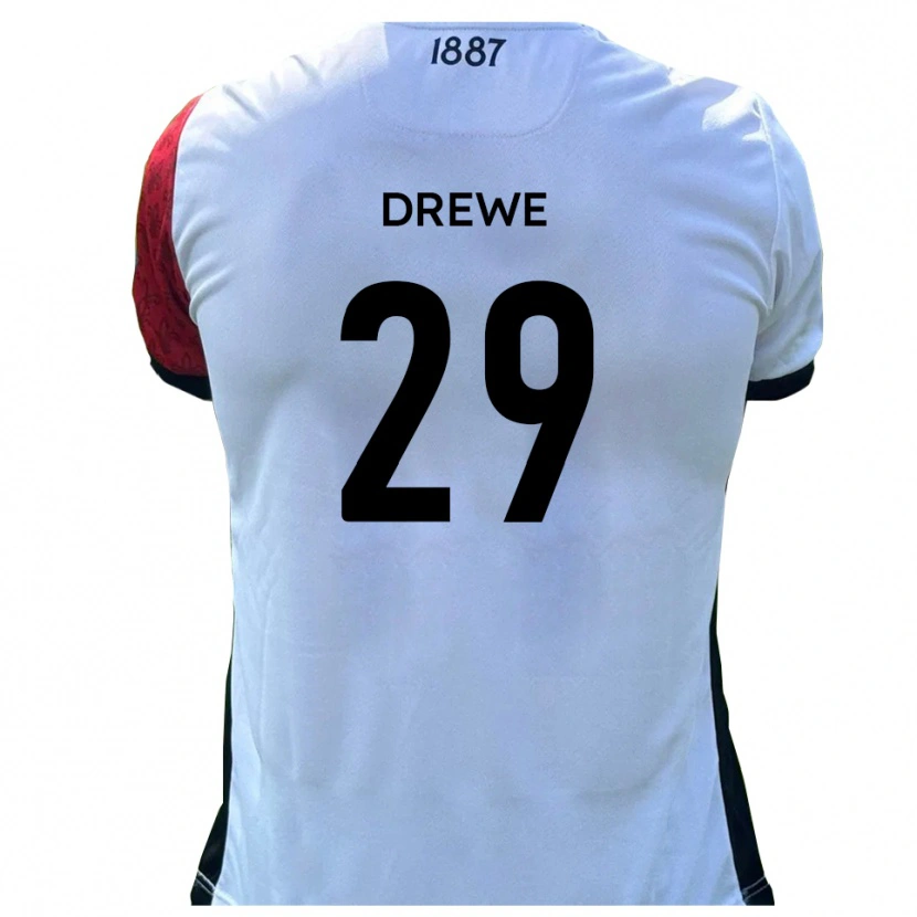 Danxen Homme Maillot Aaron Drewe #29 Rouge Blanc Tenues Domicile 2025/26 T-Shirt