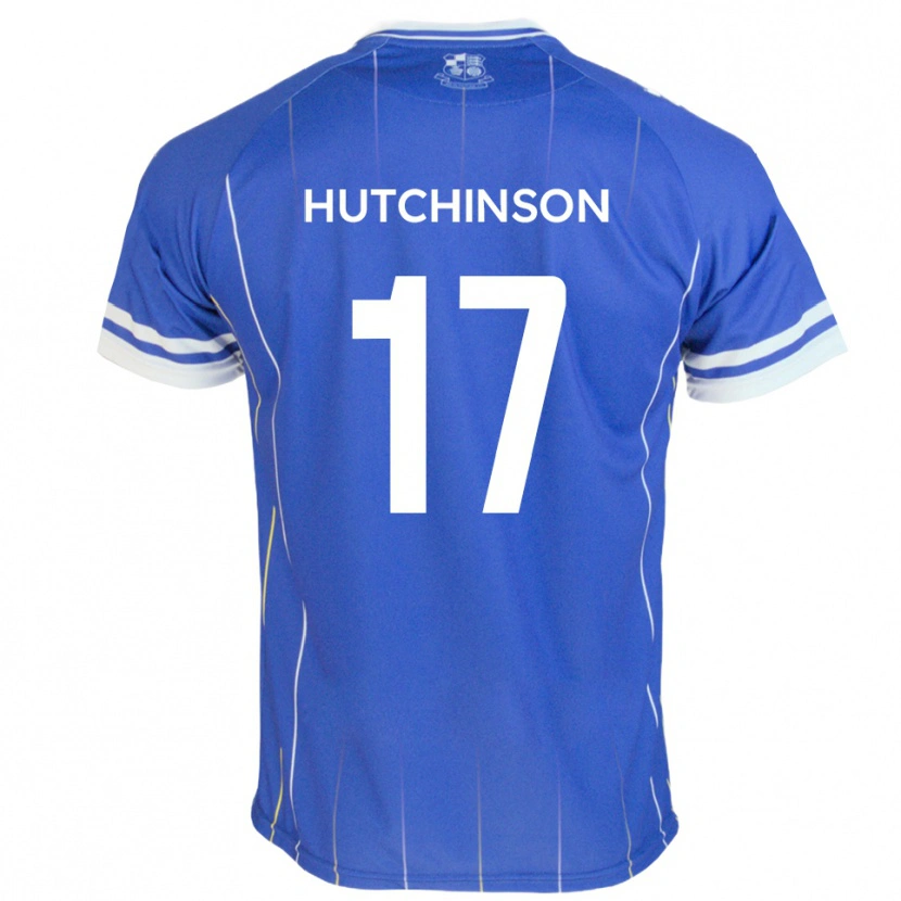 Danxen Homme Maillot Dom Hutchinson #17 Bleu Royal Tenues Domicile 2025/26 T-Shirt