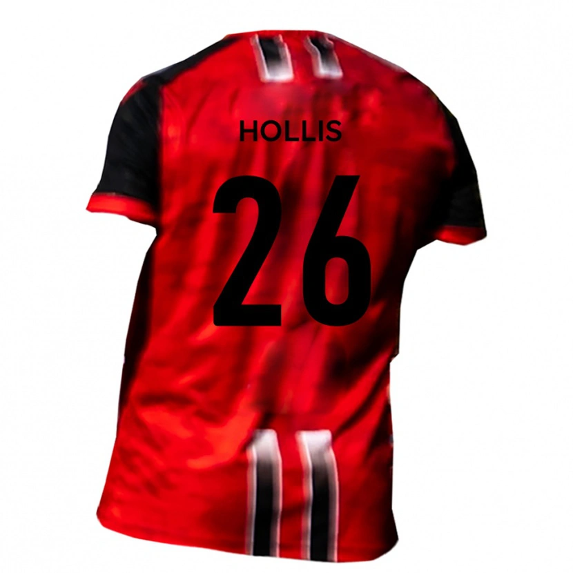 Danxen Homme Maillot Haydn Hollis #26 Rouge Noir Tenues Domicile 2025/26 T-Shirt