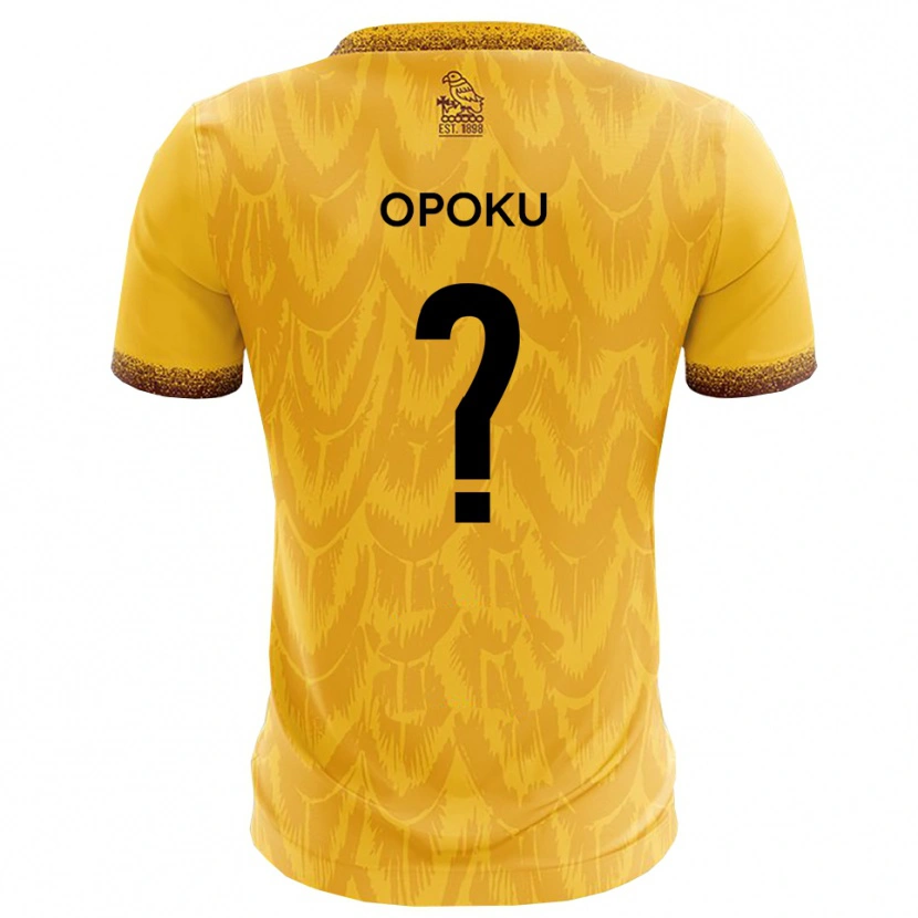 Danxen Homme Maillot Michael Opoku #0 Jaune Marron Tenues Domicile 2025/26 T-Shirt