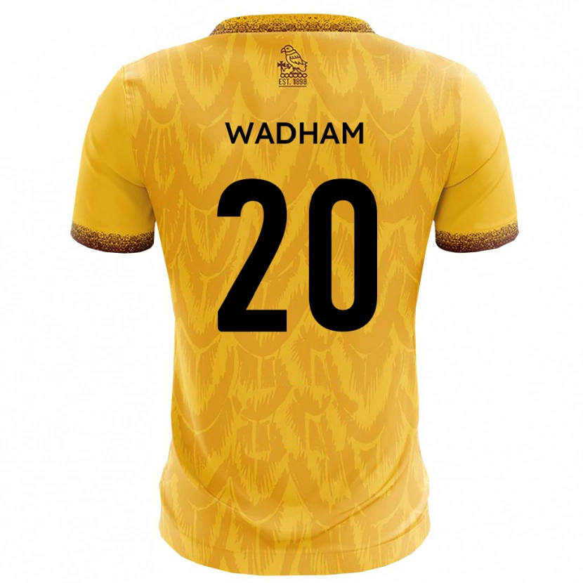 Danxen Homme Maillot Jack Wadham #20 Jaune Marron Tenues Domicile 2025/26 T-Shirt