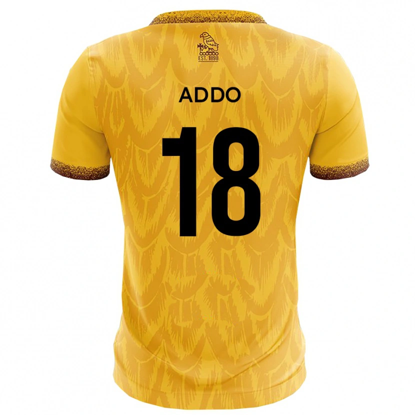 Danxen Homme Maillot Samuel Addo #18 Jaune Marron Tenues Domicile 2025/26 T-Shirt