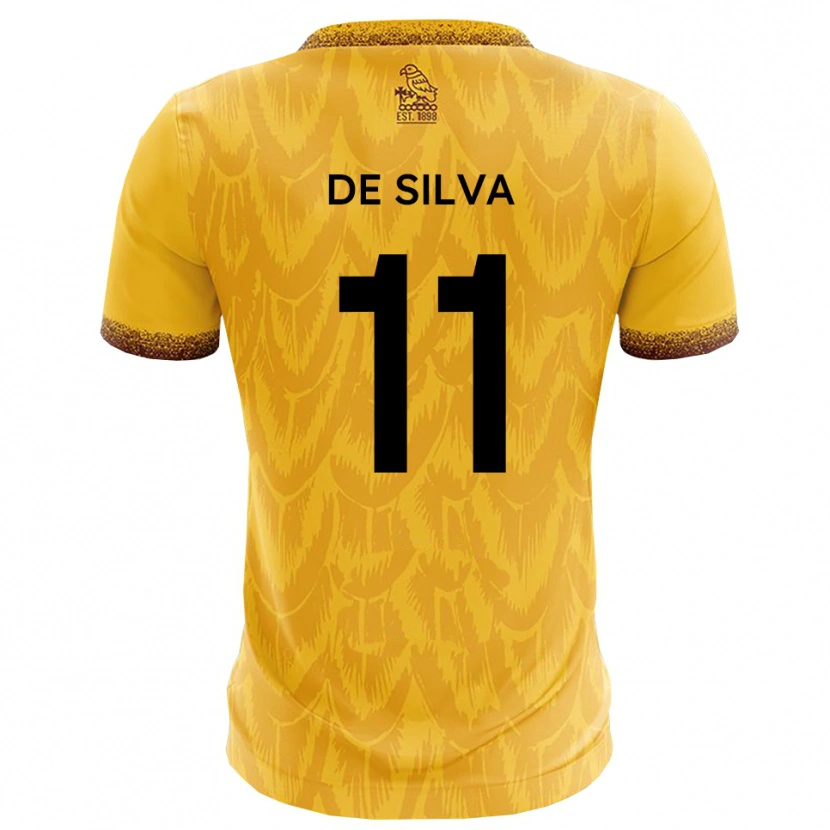 Danxen Homme Maillot Dillon De Silva #11 Jaune Marron Tenues Domicile 2025/26 T-Shirt