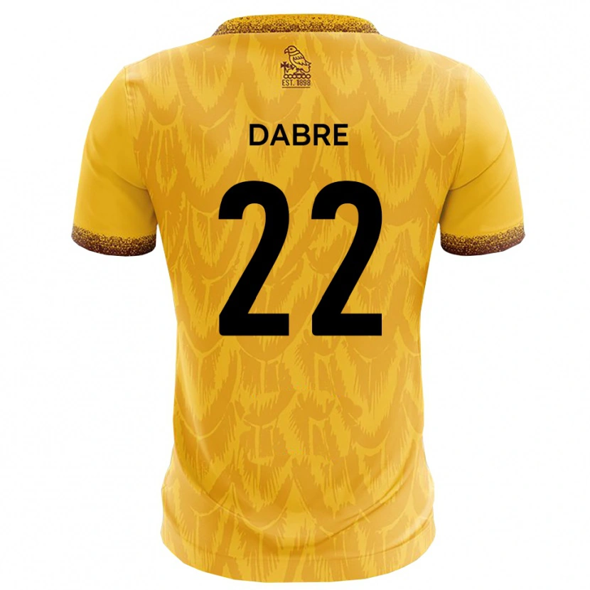Danxen Homme Maillot Mo Dabre #22 Jaune Marron Tenues Domicile 2025/26 T-Shirt