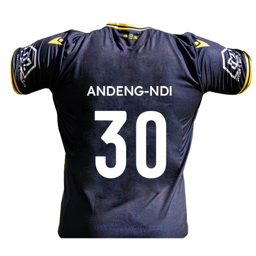 Danxen Homme Maillot Collin Andeng-Ndi #30 Marine Jaune Tenues Domicile 2025/26 T-Shirt