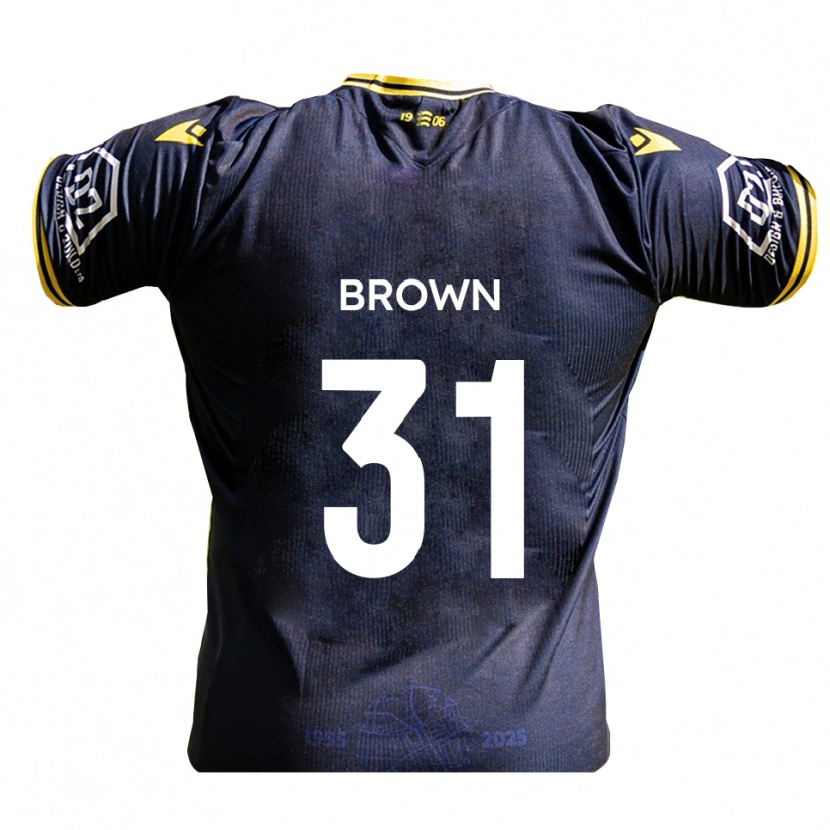 Danxen Homme Maillot Charlie Brown #31 Marine Jaune Tenues Domicile 2025/26 T-Shirt