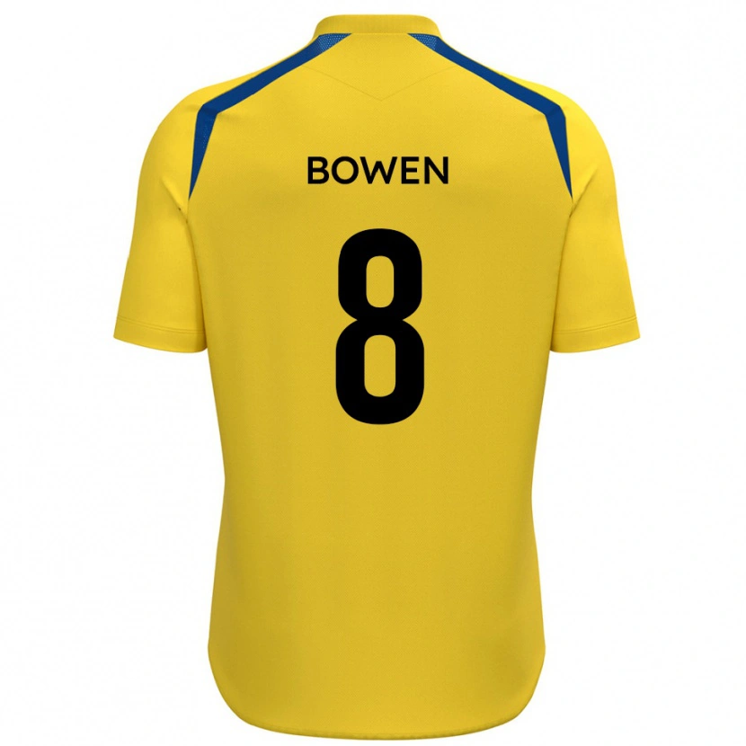 Danxen Homme Maillot Sam Bowen #8 Jaune Bleu Tenues Domicile 2025/26 T-Shirt