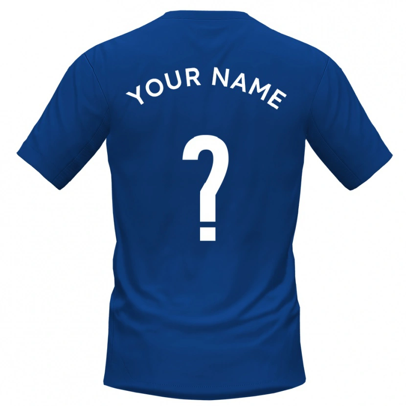 Danxen Homme Maillot Votre Nom #0 Bleu Blanc Tenues Domicile 2025/26 T-Shirt