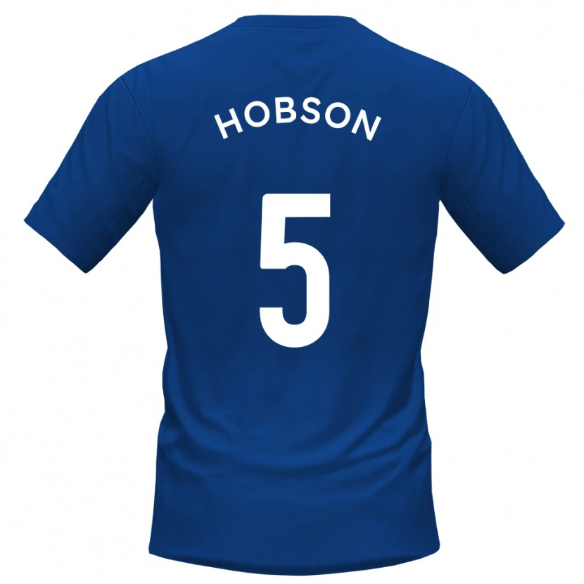 Danxen Homme Maillot Shaun Hobson #5 Bleu Blanc Tenues Domicile 2025/26 T-Shirt