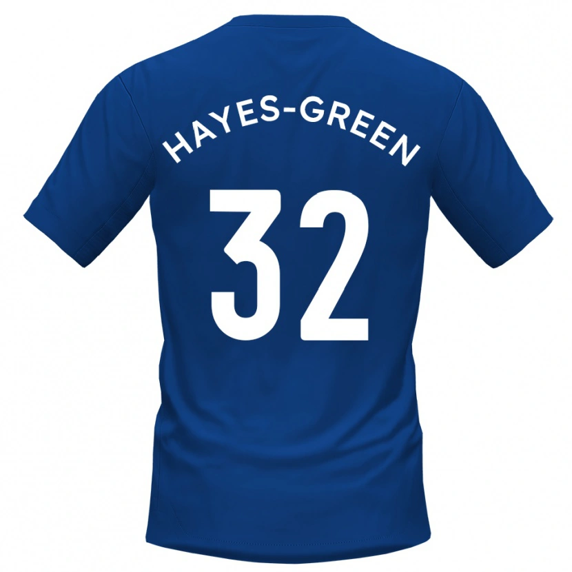Danxen Homme Maillot Charlie Hayes-Green #32 Bleu Blanc Tenues Domicile 2025/26 T-Shirt